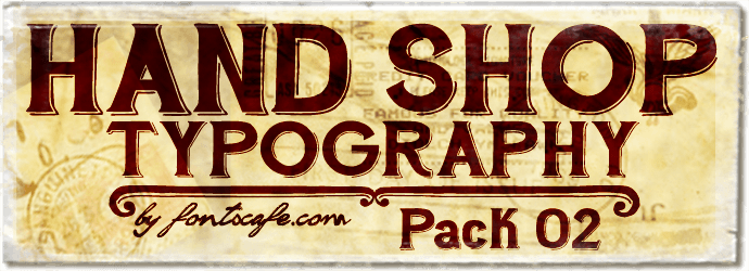 "Hand Shop  Typography Pack 02" fonts | Fonts Cafè