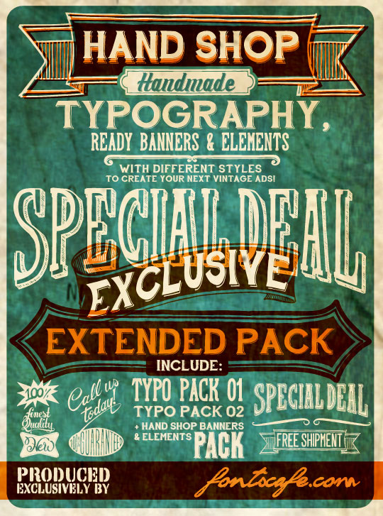 "Hand Shop  Extended Pack" fonts | Fonts Cafè