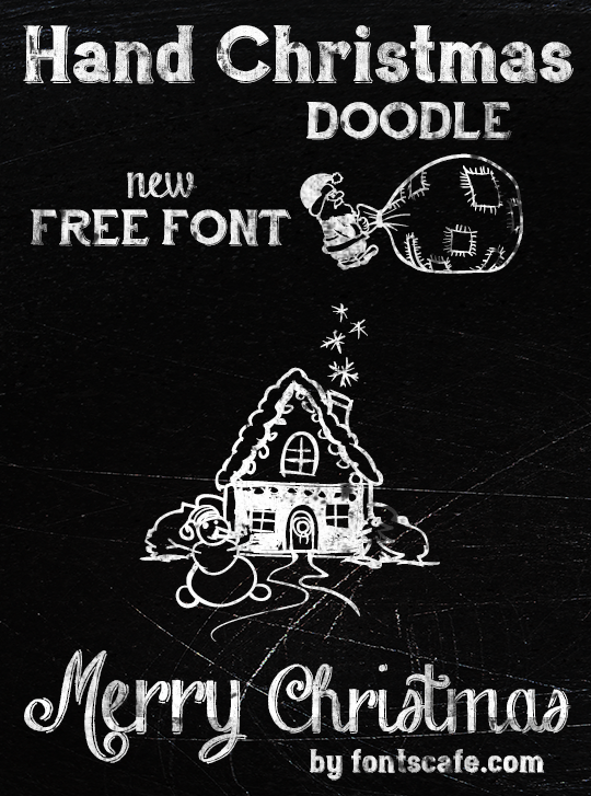 Fonts Cafe Merry Christmas chalkboard art example