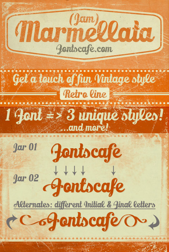 Marmellata (Jam) Pack font | Fonts Cafe
