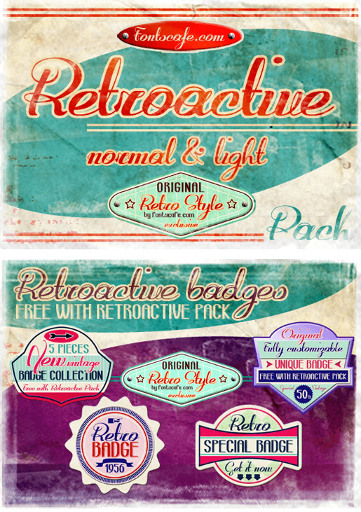Retroactive Pack fonts | Fonts Cafe