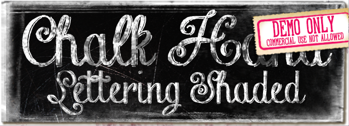 "Chalk Hand Lettering Shaded" font DEMO version