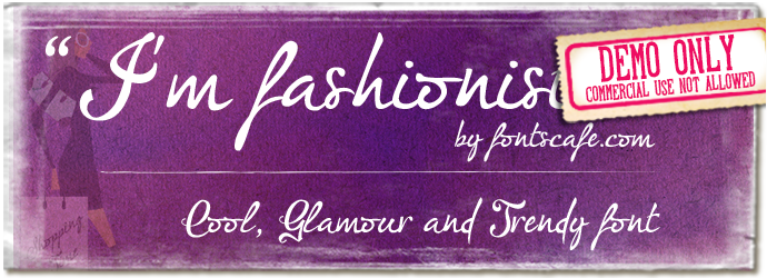 "I'm fashionista!" font, demo version