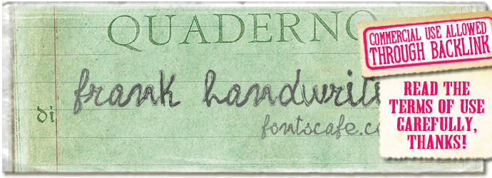 "frank handwriting" font