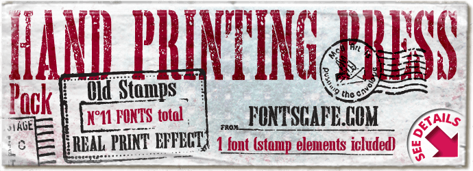 "Hand Printing Press Pack" fonts
