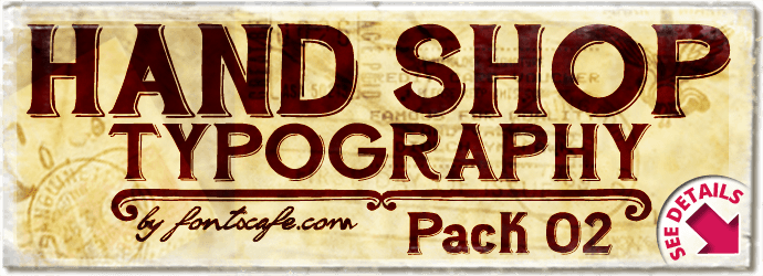 "Hand Shop Typography_Pack 02" fonts
