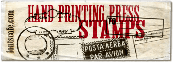 "Hand Printing Press Stamps" font