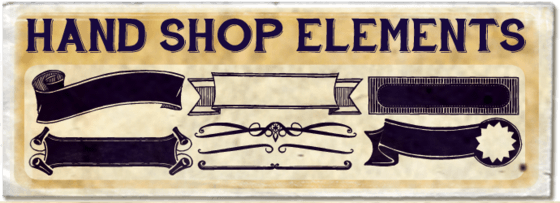 "Hand Shop Elements" font