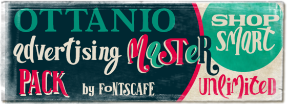 Download Vintage Ottanio Opentype Advertising Master Mega 6 Font Saving Pack