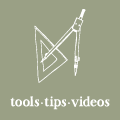 vintage graphic of geometry tools